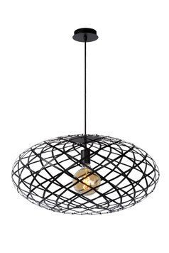Підвісний світильник Lucide WOLFRAM &Oslash; 65 cm 1xE27 Black, BLACK, Чорний, Чорний