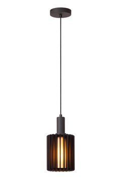 Підвісний світильник Lucide LAMBRES &Oslash; 15 cm 1xE27 Black, BLACK, Чорний, Чорний