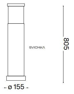 Парковый светильник Ideal Lux Tronco pt1 h80