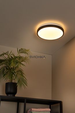 Стельовий світильник для ванної Lucide DASHER &Oslash; 34,8 cm LED 1x18W 2700K IP44 Motion & Day/Night Sensor Black, BLACK