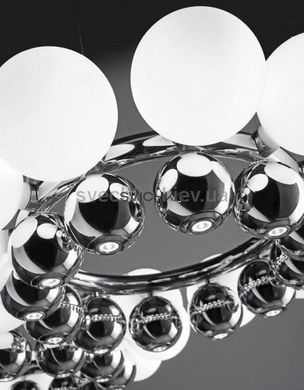 Підвісний світильник Vistosi 24 pearls SP24PEABCCR, Чорний, Білий