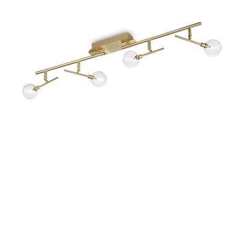 Стельовий світильник Ideal Lux MARACAS PL4, Латунь; Прозорий, Прозорий, Латунь, Латунь, Прозорий