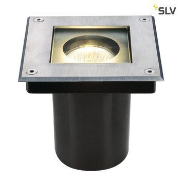 Врізний вуличний світильник SLV DASAR 229374, Сталь, Сталь, Чорний, Сталевий