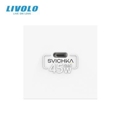 Механизм розетка USB Type-C с Power Delivery 45W Livolo