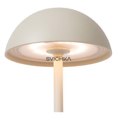 Аккумуляторная настольная лампа для дома и улицы Lucide JOY Battery pack/batteries &Oslash; 12 cm LED Dim. 1x1,5W 3000K IP54 White
