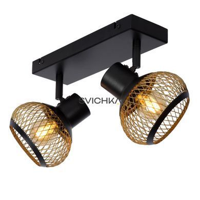 Стельовий точковий світильник Lucide LUCAS 2xE14 Matt Gold / Brass, Matt Gold / Brass