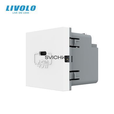 Механизм розетка USB Type-C с Power Delivery 45W Livolo