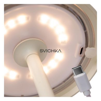 Аккумуляторная настольная лампа для дома и улицы Lucide JOY Battery pack/batteries &Oslash; 12 cm LED Dim. 1x1,5W 3000K IP54 White