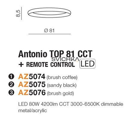 Стельовий світильник Azzardo ANTONIO 810 Black