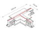 З'єднувач Т-подібний для 3-х фазної трекової системи Nowodvorski 8682 CTLS Recessed Power T Connector Right 2, Black