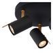Потолочный точечный светильник Lucide GRONY LED Dim to warm GU10 3x5W 2200K/3000K Black, BLACK, Черный, Черный