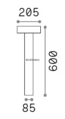 Вуличний стовпчик Ideal Lux 153193 Tesla pt4 h60, Antracite