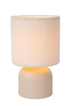 Настільна лампа Lucide WOOLLY &Oslash; 16 cm 1xE14 Cream, Cream, Кремовий, Кремовий, Кремовий