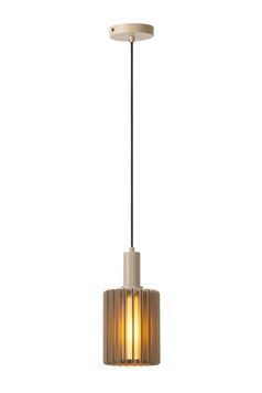 Підвісний світильник Lucide LAMBRES &Oslash; 15 cm 1xE27 Taupe, Taupe, Бежево-коричневий, Бежево-коричневий