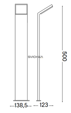 Парковий світильник Ideal Lux Style pt h50 4000k, White