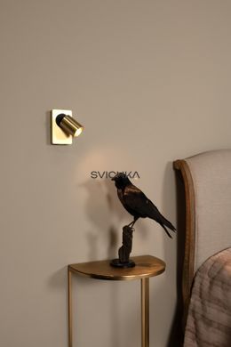 Бра Lucide NIGEL LED Dim to warm GU10 1x5W 2200K/3000K With USB charging point Matt Gold / Brass, Matt Gold / Brass