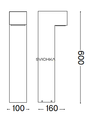 Вуличний стовпчик Ideal Lux 115092 Sirio pt2 h60, White