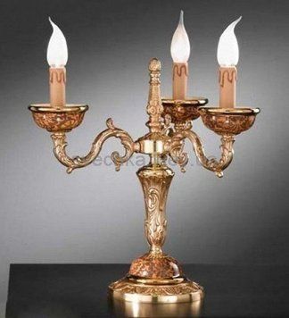 Настільна лампа Nervilamp 875/3C French Gold, Золотий, Золото