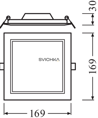 Врезной светильник Ledvance DL SLIM SQ 155 12 W 3000 K WT