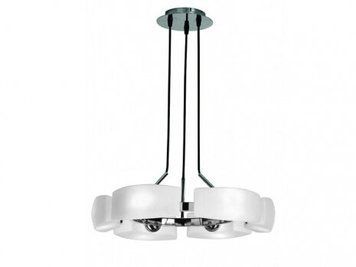 Люстра AZzardo FIONA 8 AZ0154 (MD10298WH), Хром, Білий