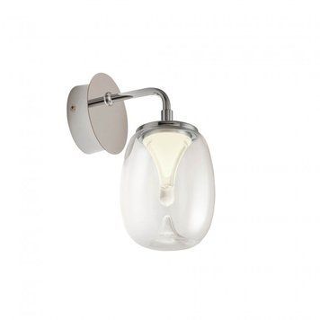 Бра REDO DROP, Chrome/Transparent