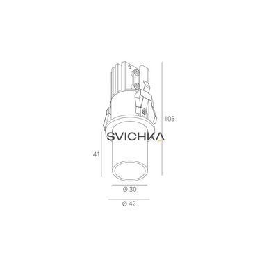 Вбудований світильник Skarlat RSL74213 7W WH+AM 3000K, Білий, 15