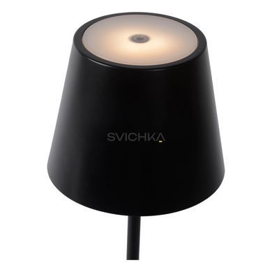 Акумуляторна настільна лампа для дому та вулиці Lucide JUSTIN Battery pack/batteries &Oslash; 11 cm LED Dim. 1x2,2W 2700K/3000K IP54 Black, BLACK