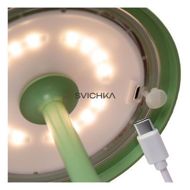 Аккумуляторная настольная лампа для дома и улицы Lucide JOY Battery pack/batteries &Oslash; 12 cm LED Dim. 1x1,5W 3000K IP54 Green