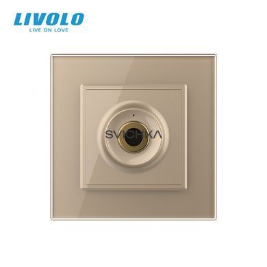 Бездотиковий вимикач 1 сенсор Livolo золотий Sense (VL-C7FCU1-2AP)