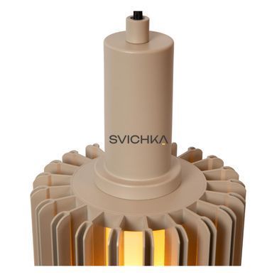 Підвісний світильник Lucide LAMBRES &Oslash; 15 cm 1xE27 Taupe, Taupe, Бежево-коричневий, Бежево-коричневий
