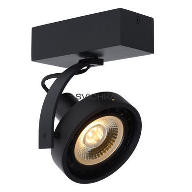 Стельовий точковий світильник Lucide DORIAN LED Dim to warm GU10 (ES111) 1x12W 2200K/3000K Black, BLACK, Чорний, Чорний