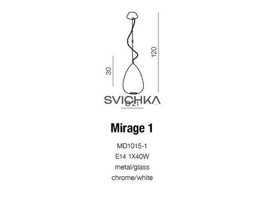 Подвесной светильник AZzardo MIRAGE 1 AZ0156 (MD10151CHWH)