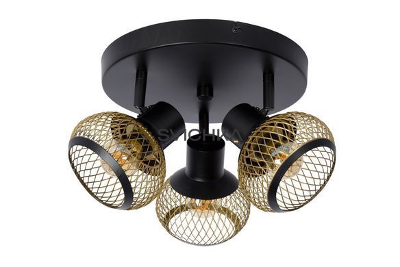 Стельовий точковий світильник Lucide LUCAS 3xE14 Matt Gold / Brass, Matt Gold / Brass
