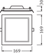 Врезной светильник Ledvance DL SLIM SQ 155 12 W 3000 K WT