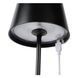 Акумуляторна настільна лампа для дому та вулиці Lucide JUSTIN Battery pack/batteries &Oslash; 11 cm LED Dim. 1x2,2W 2700K/3000K IP54 Black, BLACK