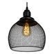 Підвісний світильник Lucide MESH &Oslash; 22 cm 1xE27 Black, BLACK, Чорний, Чорний