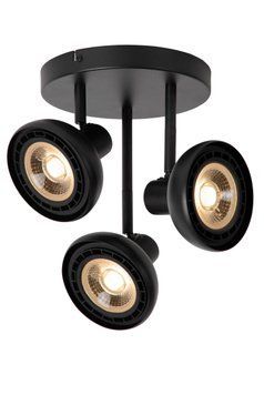 Потолочный точечный светильник Lucide SENSAS &Oslash; 25,8 cm 3xGU10 (ES111) Black