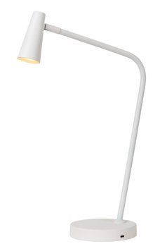 Акумуляторна настільна лампа Lucide STIRLING Battery pack/batteries LED Dim. 1x3W 2700K White, WHITE, Білий, Білий, Білий
