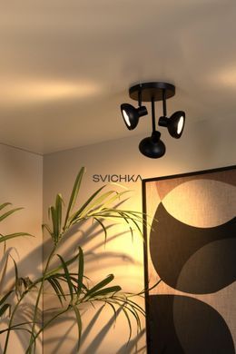 Стельовий точковий світильник Lucide SENSAS &Oslash; 25,8 cm 3xGU10 (ES111) Black, BLACK