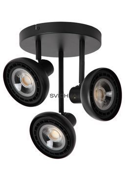 Стельовий точковий світильник Lucide SENSAS &Oslash; 25,8 cm 3xGU10 (ES111) Black, BLACK
