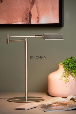 Настільна лампа Lucide NUVOLA &Oslash; 20 cm LED Dim. 1x9W 3000K Satin Chrome, Satin Chrome