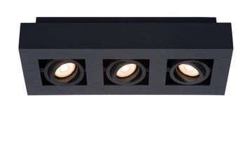 Потолочный точечный светильник Lucide XIRAX LED Dim to warm GU10 3x5W 2200K/3000K Black