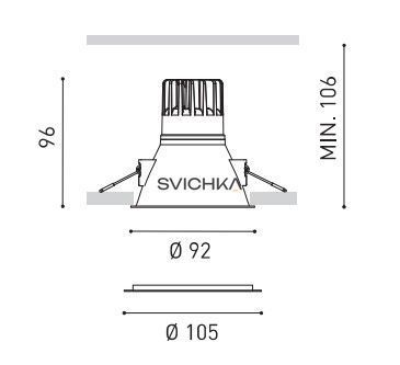 Точковий світильник Arkos Light SWAP L A2123112Z, Білий, Алюміній