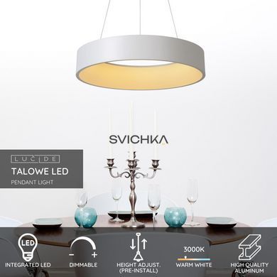 Подвесной светильник Lucide TALOWE LED &Oslash; 60 cm LED Dim. 1x39W 3000K White