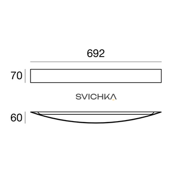 Настінний світильник Linea Light Curv&egrave; LED M, Білий, Білий