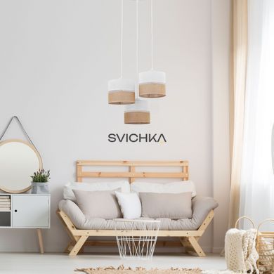 Підвісний світильник TK-Lighting LINOBIANCO 3, White/Beige, Білий; Бежевий, Білий, Бежевий, Білий