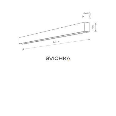 Світильник Nowodvorski STRAIGHT WALL LED BLACK L PL, Чорний, Чорний