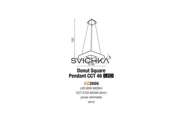 Люстра Azzardo AZ2666 Donut Pendant CCT 46 LED, Білий, Білий