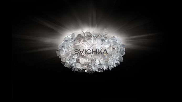 Настінно-стельовий світильник SLAMP CLIZIA LARGE, чорно-білий, Чорний