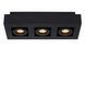 Потолочный точечный светильник Lucide XIRAX LED Dim to warm GU10 3x5W 2200K/3000K Black, BLACK
